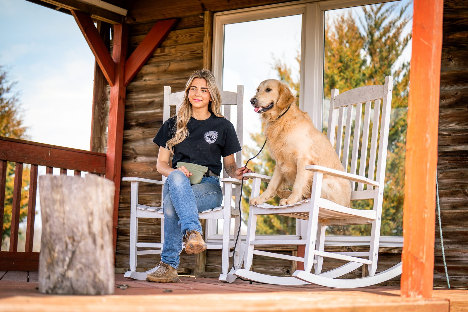 Settling on the porch